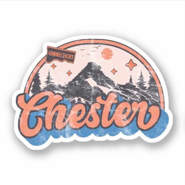 Adesivo Chester, Connecticut (Frente)