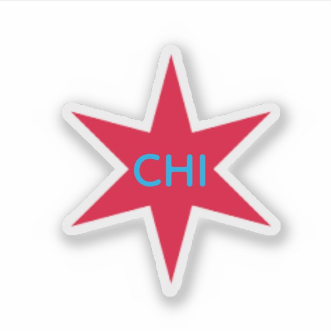 Adesivo Chi-cago Six Pointed Star (Frente)