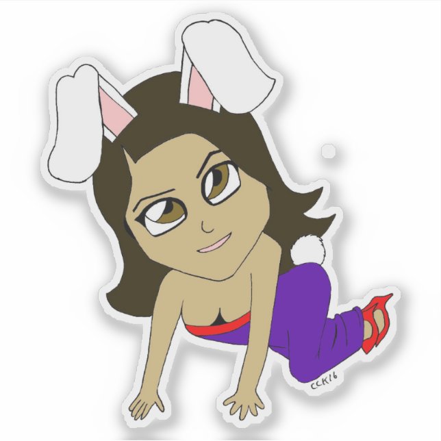 Adesivo chibi bunnygirl (Frente)