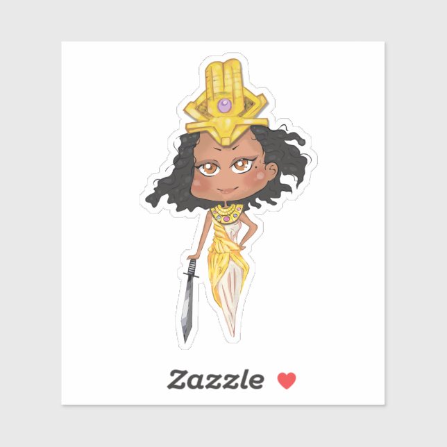 Adesivo Chibi Kandaka Warrior (Folha)