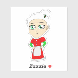 Adesivo chibi sra. claus