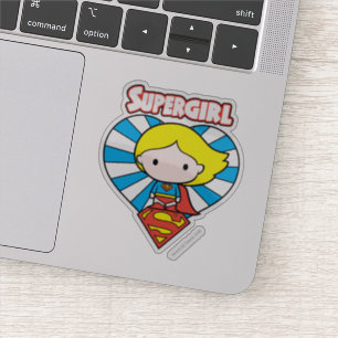 Adesivo Chibi Supergirl Starburst Heart and Logo