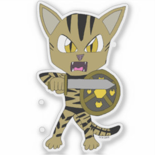 Adesivo Chibi Warrior Cat