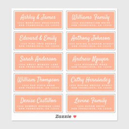 Adesivo Chic Calliographic Laranja Guest Labels
