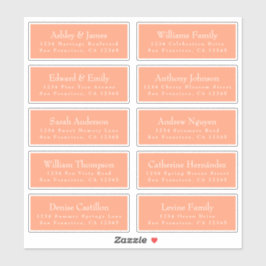 Adesivo Chic Cantaloupe Orange Guest Labels