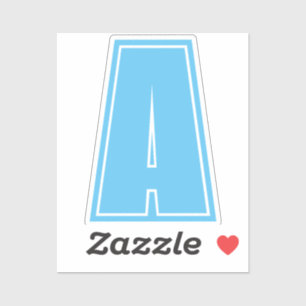 Adesivo Chic de Caligrafia do Monograma Inicial Azul