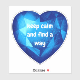 Adesivo Chic fresh blue Diamond quote affirmation 