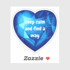 Adesivo Chic fresh blue Diamond quote affirmation 