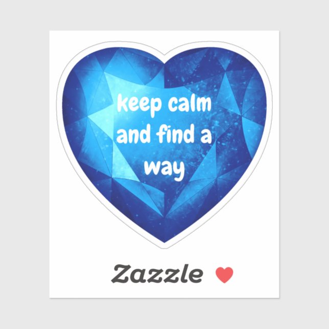 Adesivo Chic fresh blue Diamond quote affirmation  (Folha)