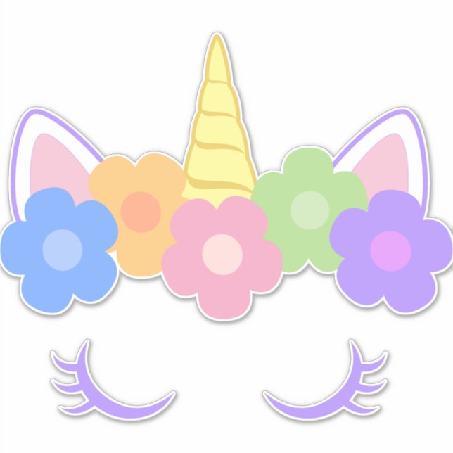 Adesivo Chic Serene Unicorn Sticker (Frente)