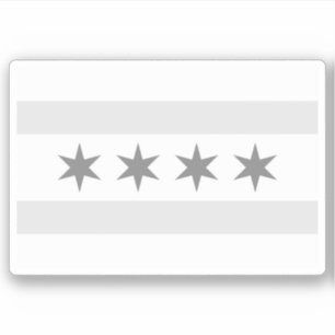 Adesivo Chicago Flag Noir