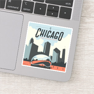 Adesivo Chicago, Illinois   Parque do Milênio