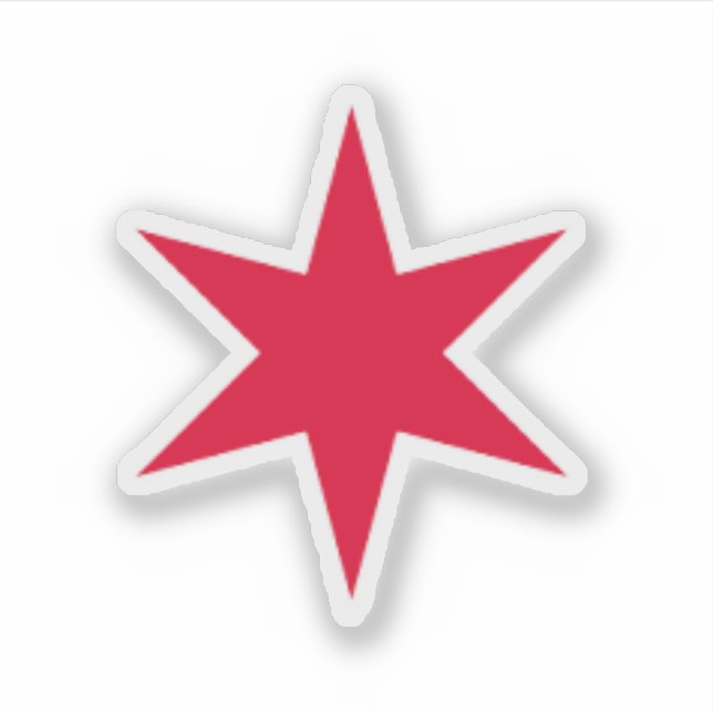 Adesivo Chicago Six Pointed Star (Frente)
