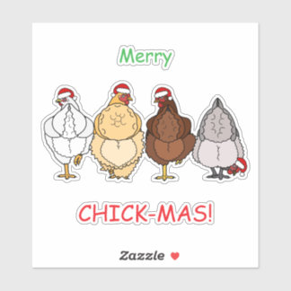 Adesivo chicken funny X'mas sticker