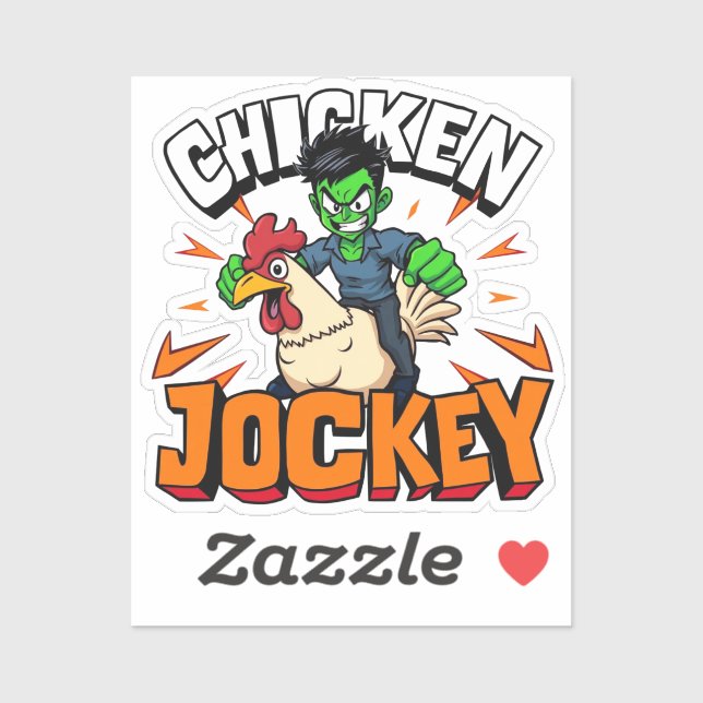 Adesivo Chicken Jockey (Folha)