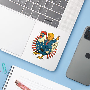 Adesivo Chicken Jockey Trump Engraçado Memória