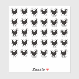 Adesivo Chicken Wedding Place Card Food Meal Menu Choice