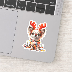 Adesivo Chihuaha Reindeer Sticker