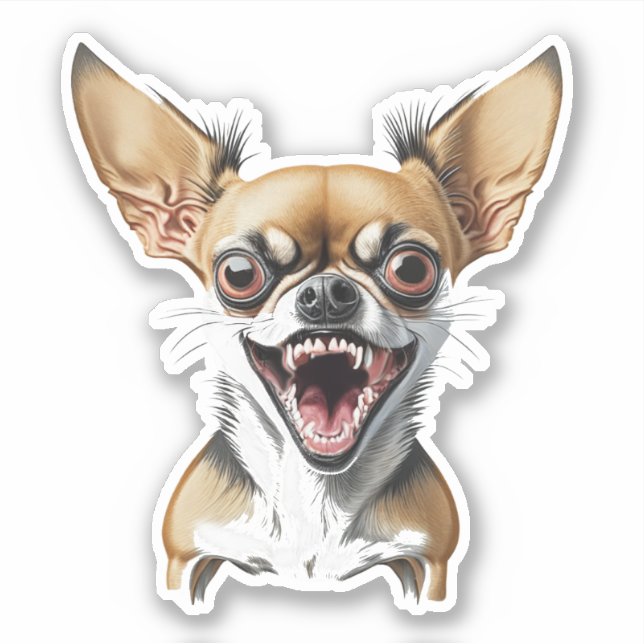 Adesivo Chihuahua Personalizado | Cães Engraçados (Frente)