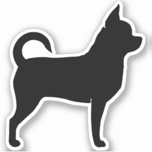Adesivo Chihuahua Silhouette Cute Dog Chi Vinyl Sticker