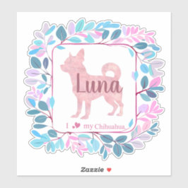 Adesivo Chihuahua Sticker - Presente Rosa Pastel Personali
