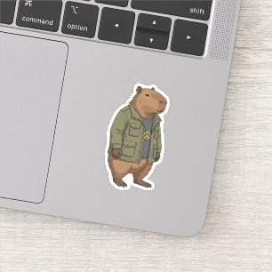 Adesivo Chill Capivara Sinal de Paz Com Segurança