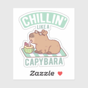 Adesivo Chillin Como Uma Capybara Funny