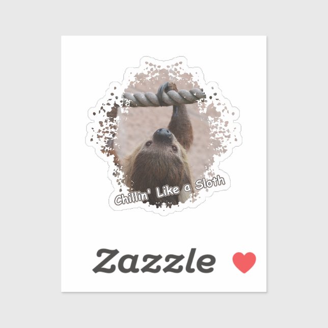 Adesivo Chillin' Like a Sloth (Folha)