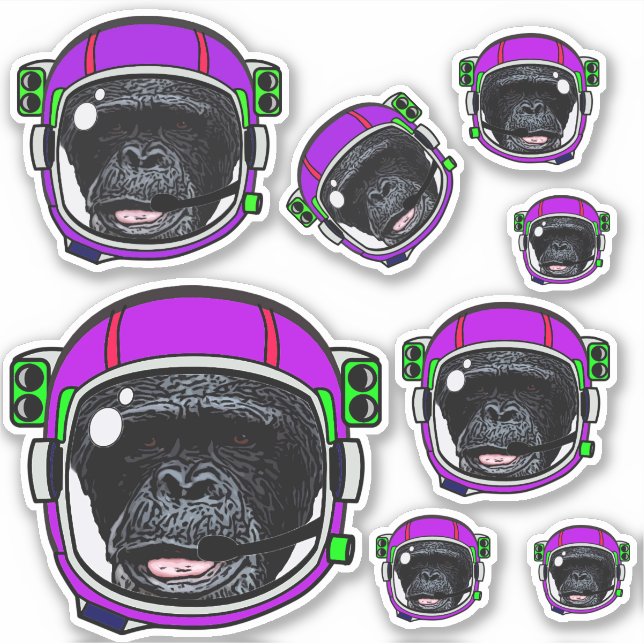 Adesivo Chimp espacial (Frente)