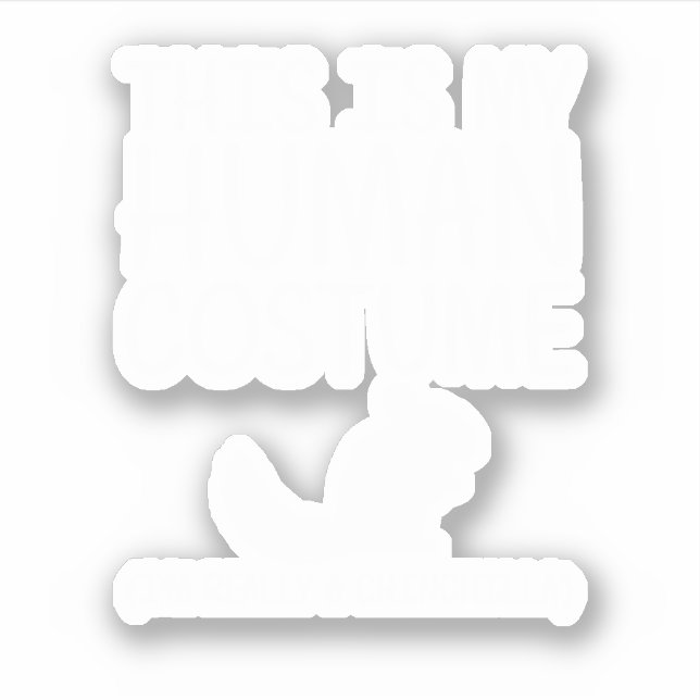 Adesivo Chinchilla Easy Halloween Human Costume Rodent. Pe (Frente)