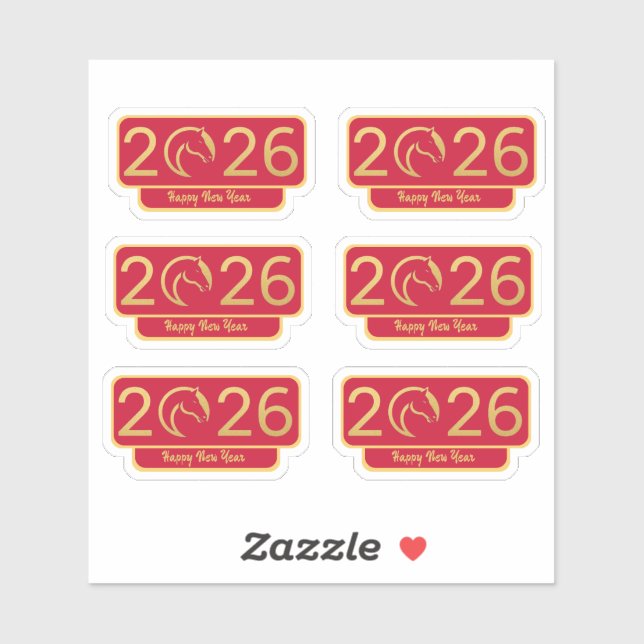 Adesivo Chines New Year Horse Perfect Gift (Folha)