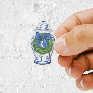 Adesivo Chinoiserie Natal Ginger Jar Vinyl Sticker
