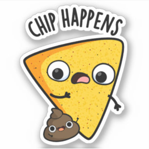 Adesivo Chip Happens Engraçado Poop Pun