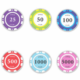 Adesivo Chips Poker