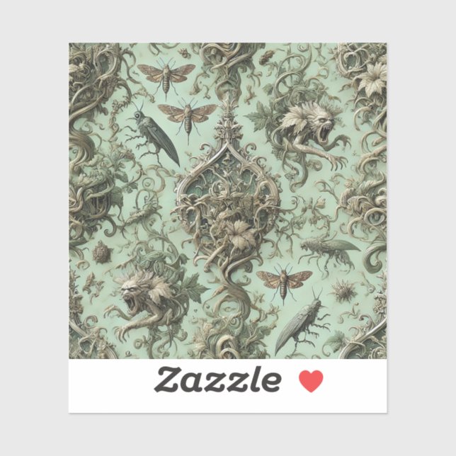 Adesivo Chitinous Elegy – Gothic Insect  (Folha)