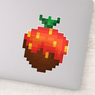 Adesivo Chocolate Coberta com Morango Pixel