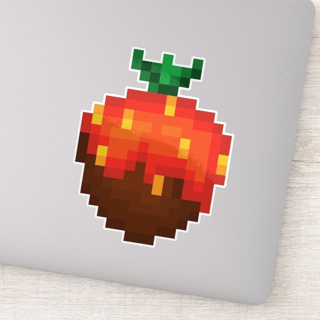 Adesivo Chocolate Coberta com Morango Pixel (Detalhe)
