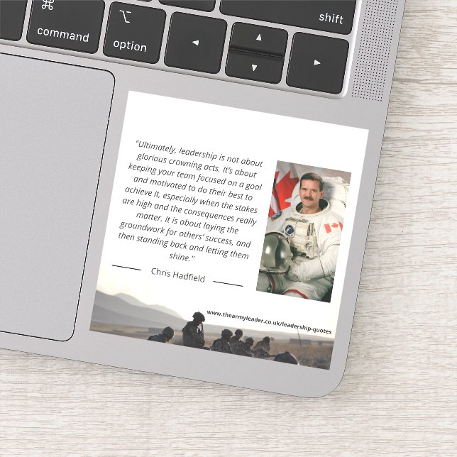 Adesivo Chris Hadfield Leadership Sticker (Detalhe)