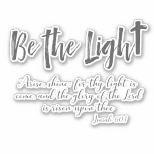 Adesivo Christian Be the Light com Escritura KJV