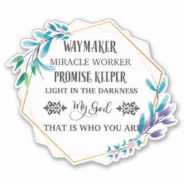 Adesivo Christian Blue Floral Wreath