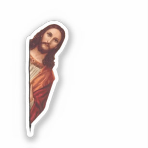 Adesivo Christian Jesus está te vigiando, Jesus, eu vi que