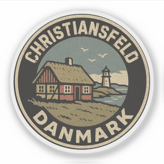 Adesivo Christiansfeld, Dinamarca Danmark (Frente)