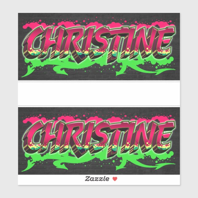 Adesivo Christine Vorname Name Graffiti Aufkleber Sticker (Folha)
