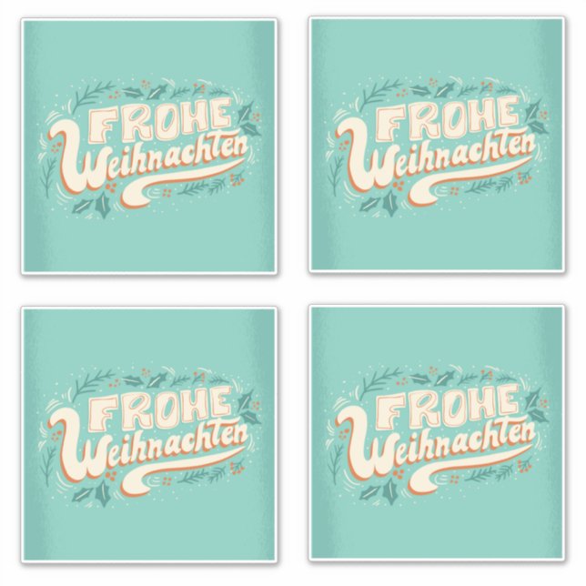 ADESIVO CHRISTMAS ALEMÃO DE MERRY CHRISTMAS QUE PASSA DE W (Frente)