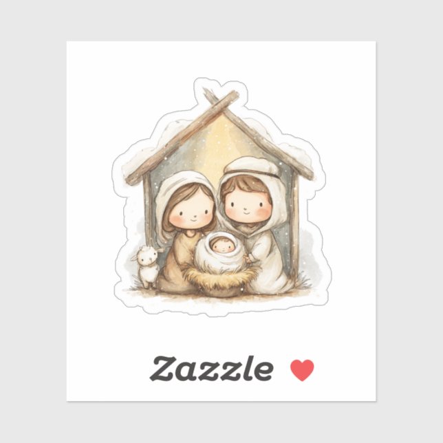 Adesivo Christmas Nativity (Folha)