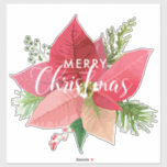 Adesivo Christmas Poinsettia<br><div class="desc">Os adesivos de poinsettia natalícia são cortados na forma exata da sua imagem e produzidos através de um processo de corte personalizado (corte por beijo) em folhas de vinilo</div>