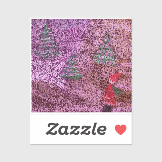 Adesivo Christmas trees (Folha)