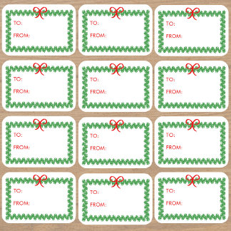 Adesivo Christmas Wreath 'To and From' Sticker Labels