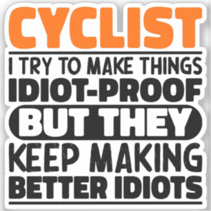 Adesivo Ciclista, Tento Engraçá-Lo.