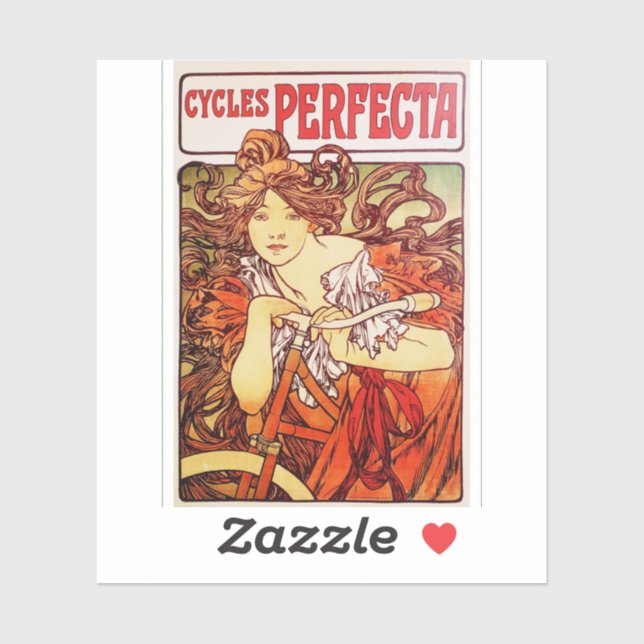 Adesivo Ciclos Perfecta de Alphonse Mucha (Folha)
